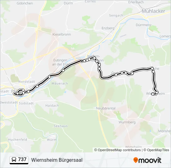 737 Bus Line Map