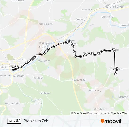 737 Bus Line Map