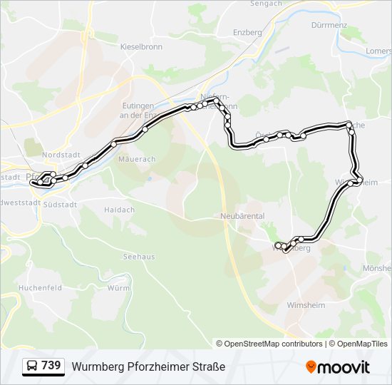 739 Bus Line Map