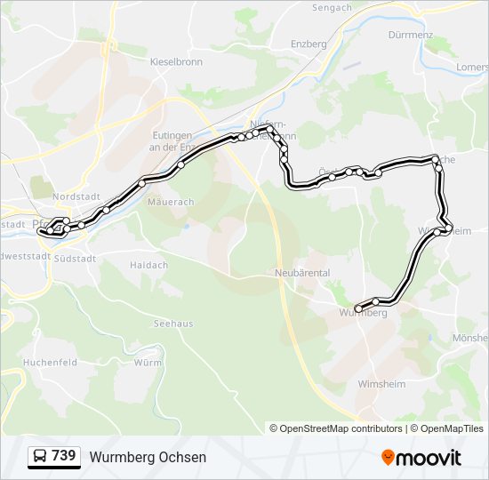 739 Bus Line Map
