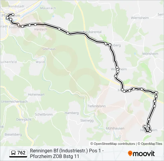 762 Bus Line Map