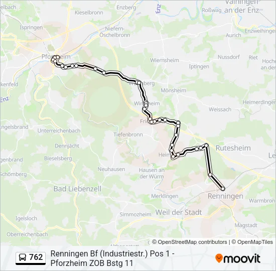 762 Bus Line Map