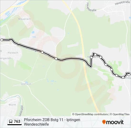 763 Bus Line Map