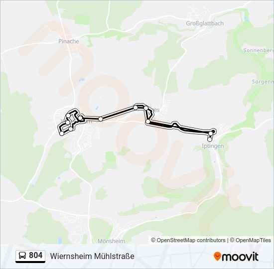 804 Bus Line Map