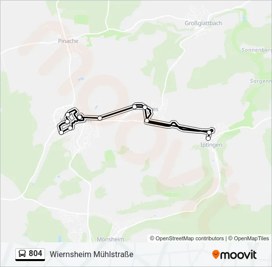 804 Bus Line Map