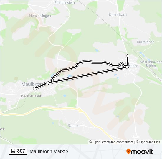807 Bus Line Map