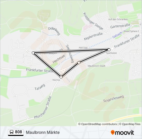 808 Bus Line Map