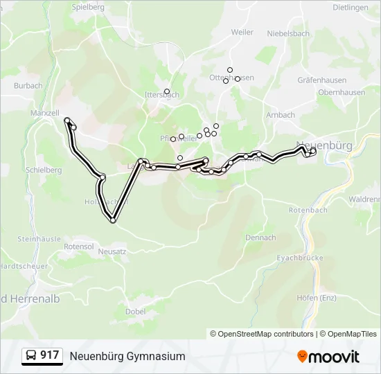917 Bus Line Map