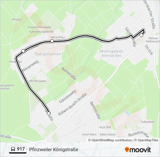 917 Bus Line Map