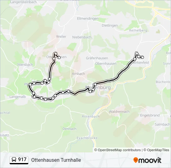 917 Bus Line Map