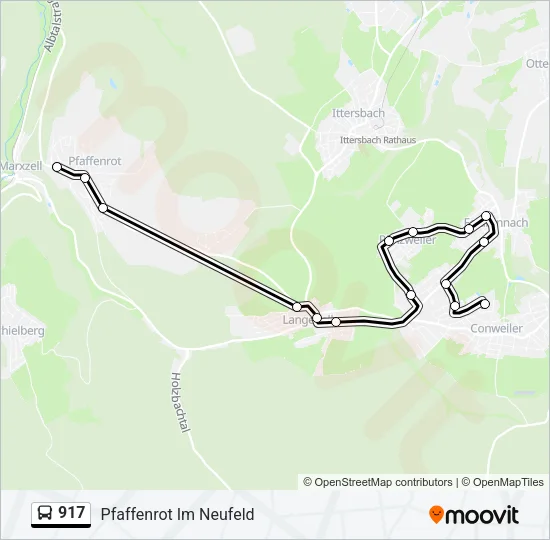 917 Bus Line Map