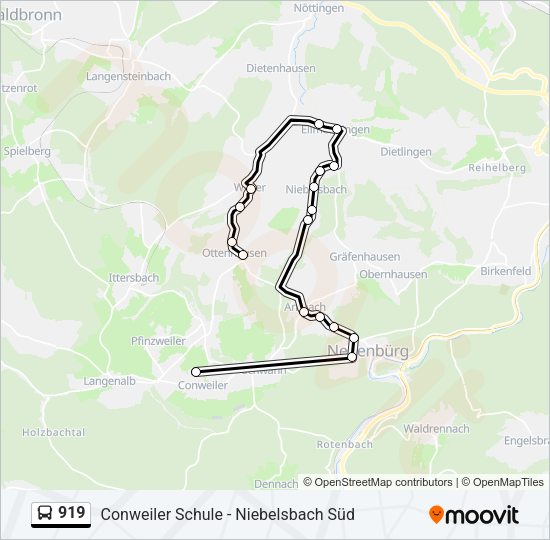 919 Bus Line Map
