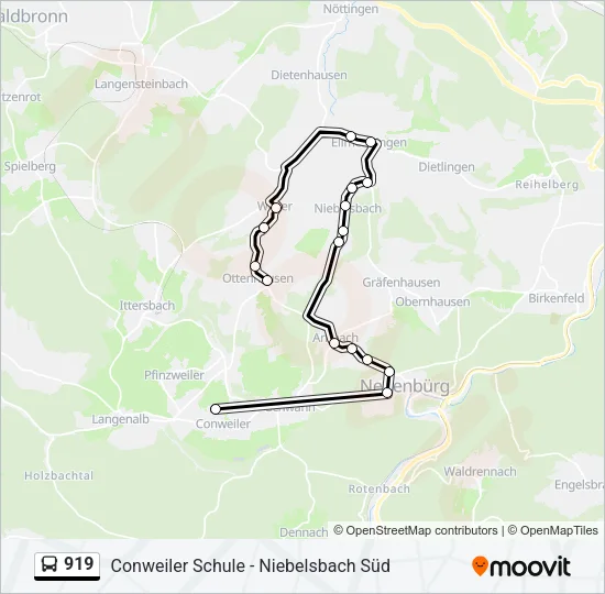919 Bus Line Map