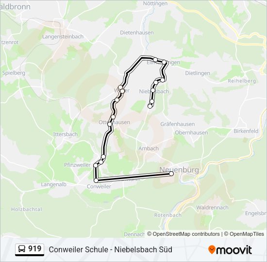 919 Bus Line Map