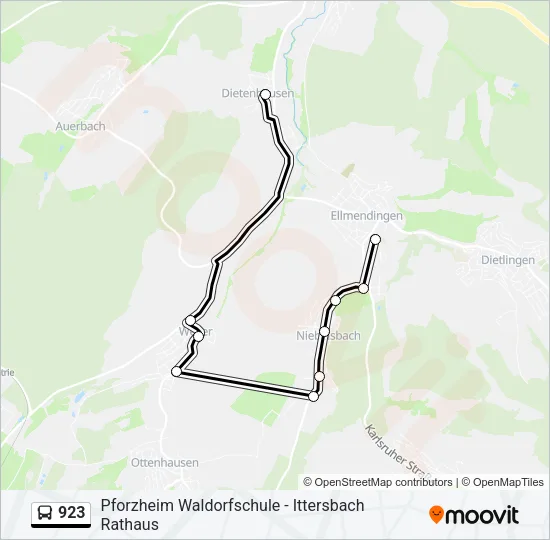 923 Bus Line Map