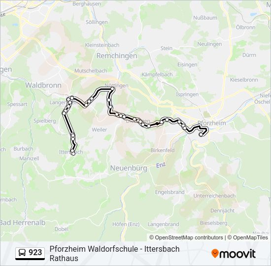 923 Bus Line Map