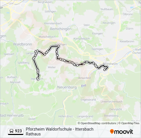 923 Bus Line Map