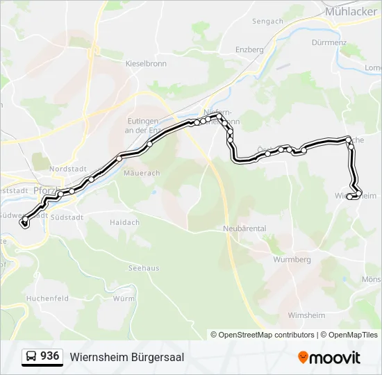 936 Bus Line Map