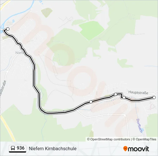 936 Bus Line Map