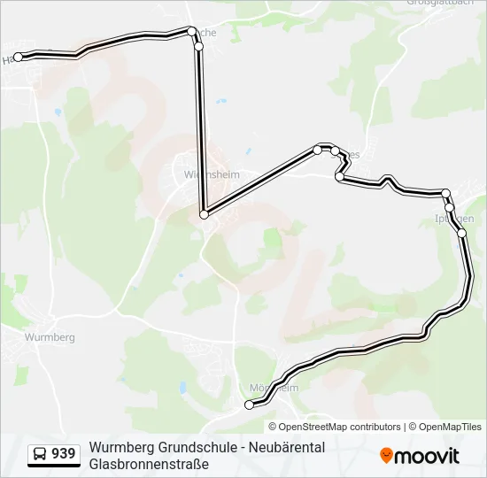 939 Bus Line Map