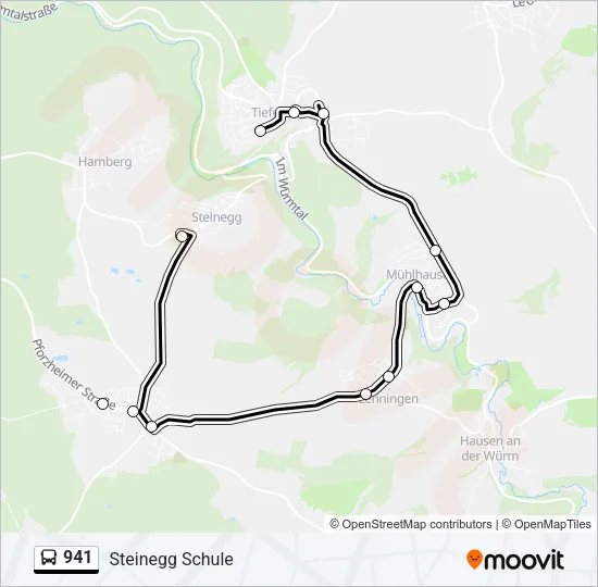 941 Bus Line Map