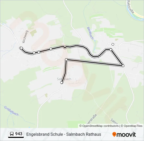 943 Bus Line Map