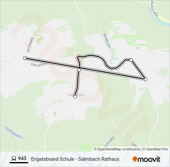943 Bus Line Map