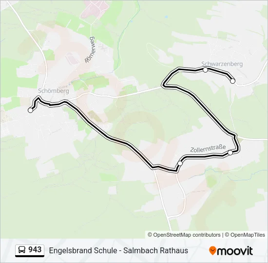 943 Bus Line Map