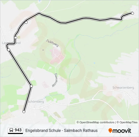 943 Bus Line Map
