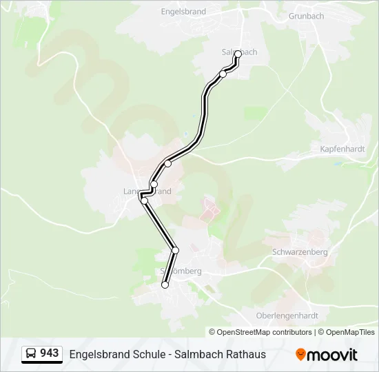 943 Bus Line Map