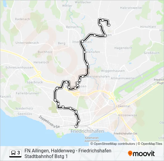 3 Bus Line Map