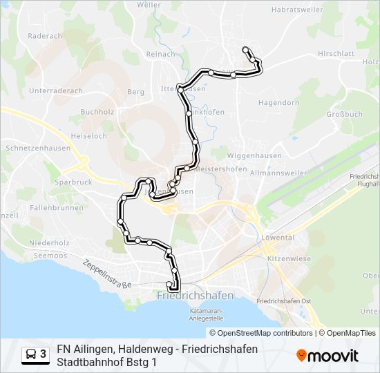 Buslinie 3 Karte