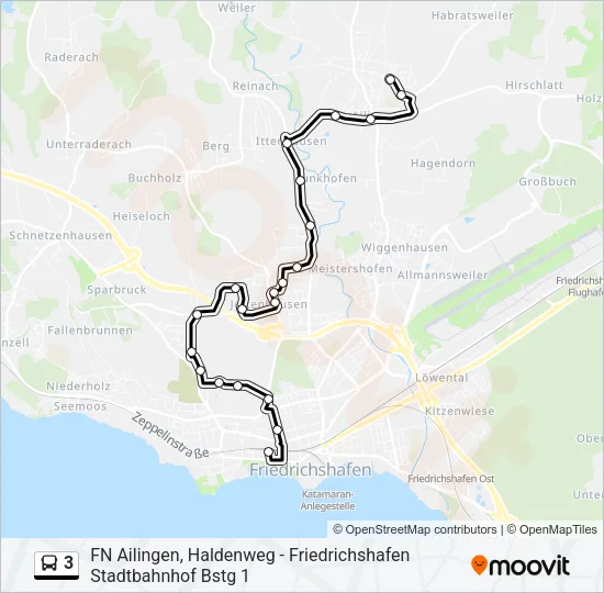 3 Bus Line Map