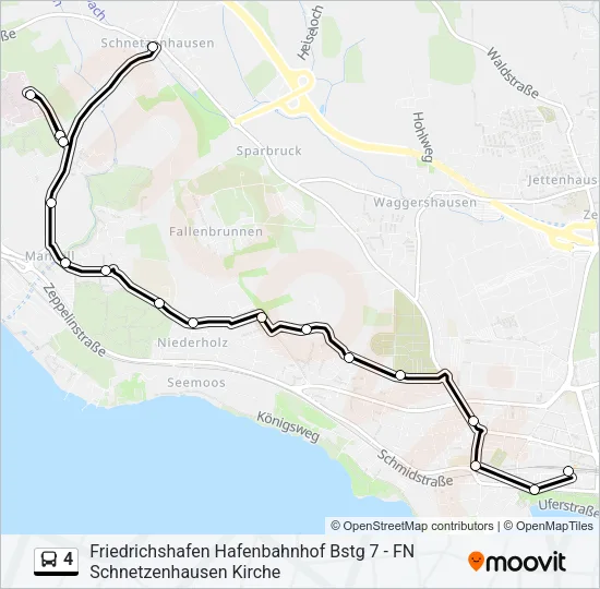 4 Bus Line Map