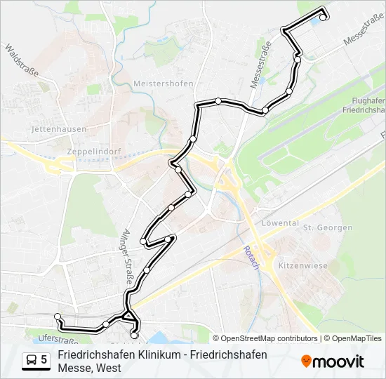 5 Bus Line Map