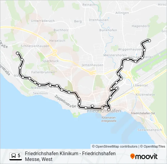 5 Bus Line Map