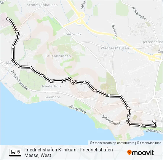 5 Bus Line Map