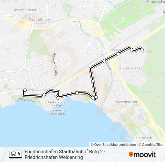 6 Bus Line Map