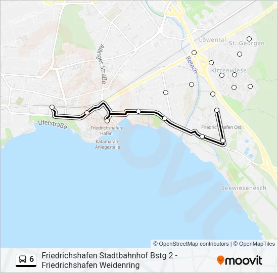 6 Bus Line Map