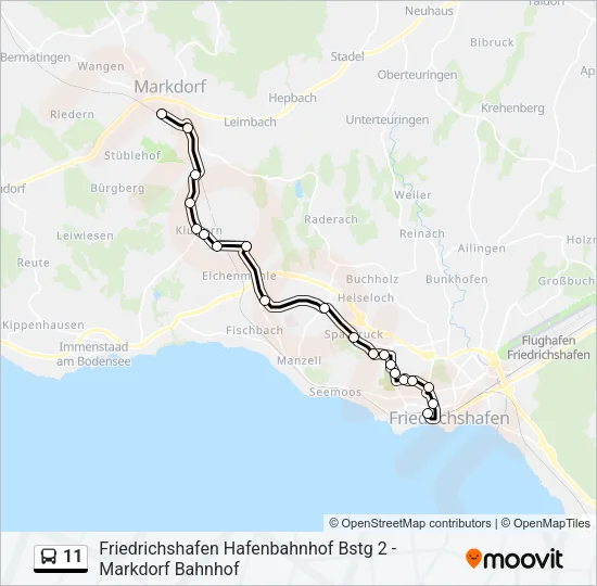 11 Bus Line Map