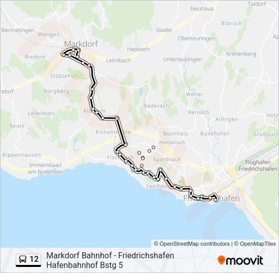 12 Bus Line Map