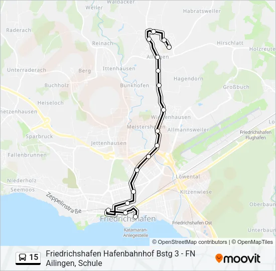 15 Bus Line Map