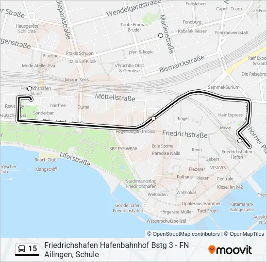 15 Bus Line Map