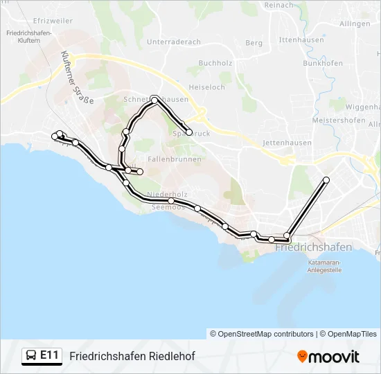 E11 Bus Line Map