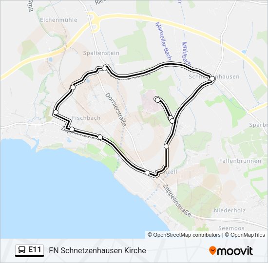E11 Bus Line Map