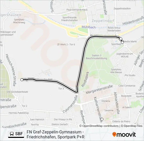 SBF Bus Line Map