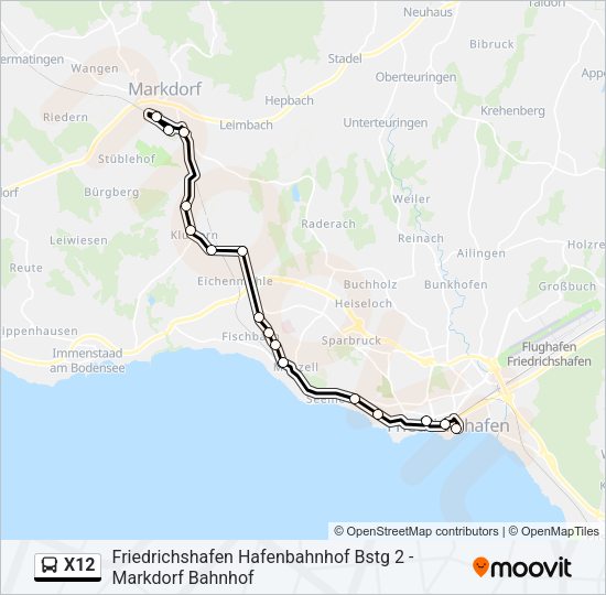 X12 Bus Line Map