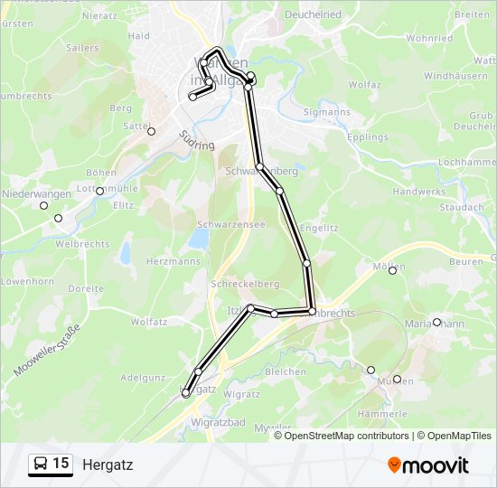 15 Bus Line Map