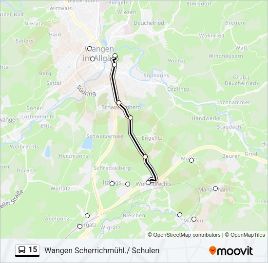 15 Bus Line Map