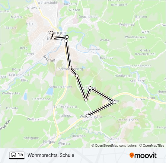 15 Bus Line Map